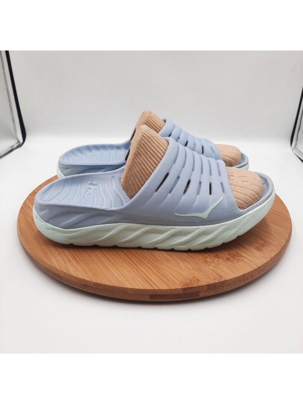 Hoka One One Ora Recovery Slide 2 Womens Size 9 Sandals Blue Fog Glass Slides